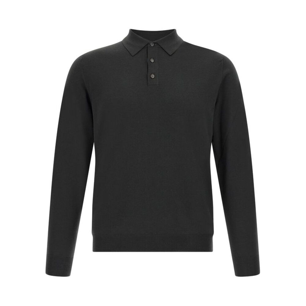 ZANONE Bicolor Virgin Wool Polo Men's Shirt